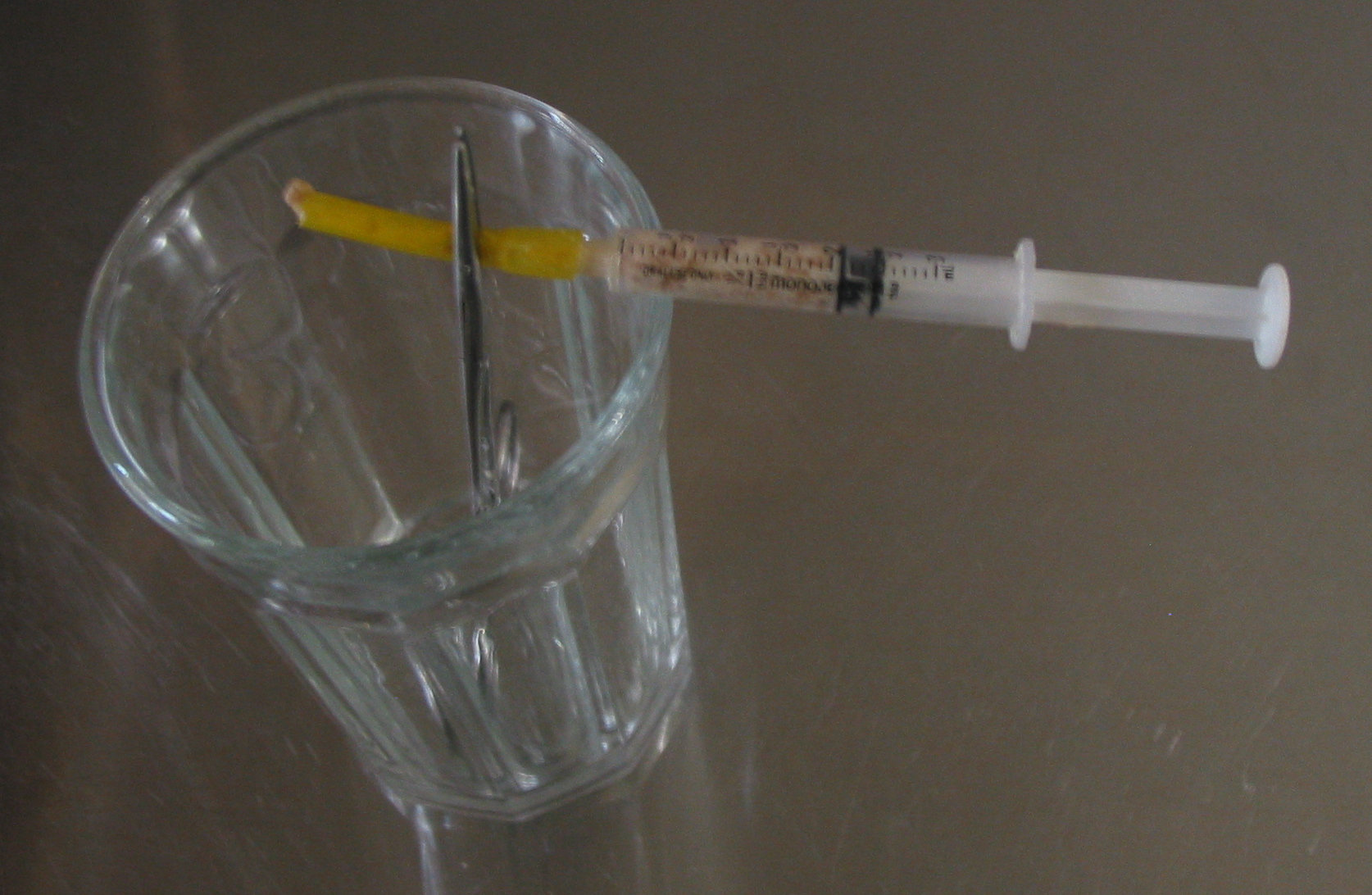 Using a syringe to measure proof progress